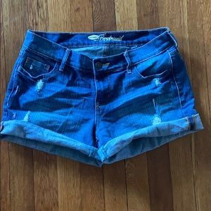 Denim boyfriend shorts size 2